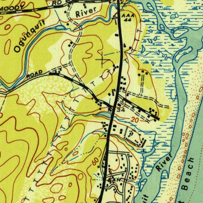 United States Geological Survey Wells, ME (1944, 24000-Scale) digital map