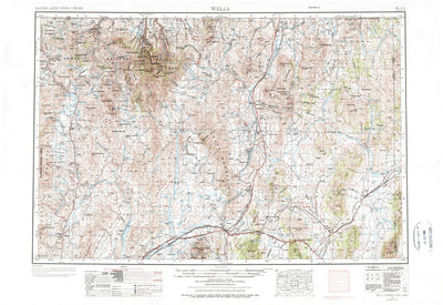 United States Geological Survey Wells, NV-UT-ID (1955, 250000-Scale) digital map