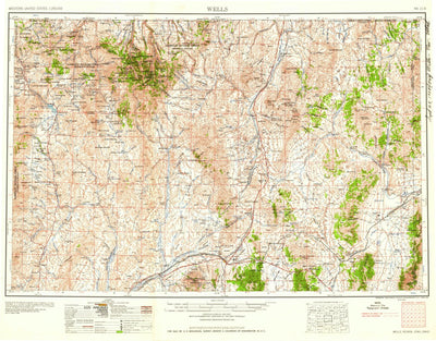 United States Geological Survey Wells, NV-UT-ID (1958, 250000-Scale) digital map