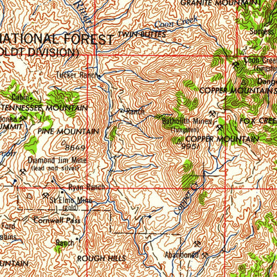 United States Geological Survey Wells, NV-UT-ID (1958, 250000-Scale) digital map