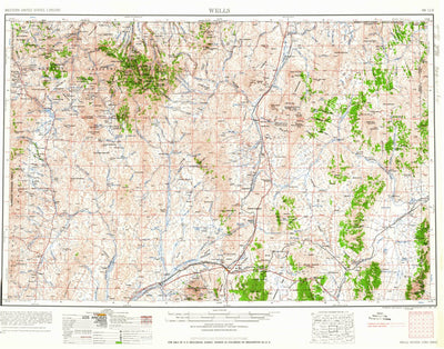 United States Geological Survey Wells, NV-UT-ID (1961, 250000-Scale) digital map