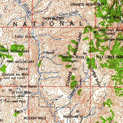 United States Geological Survey Wells, NV-UT-ID (1961, 250000-Scale) digital map