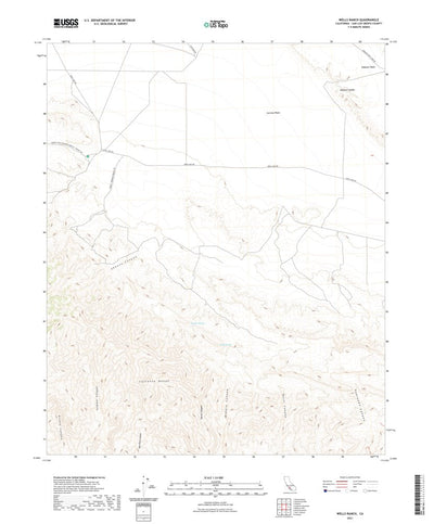 United States Geological Survey Wells Ranch, CA (2021, 24000-Scale) digital map