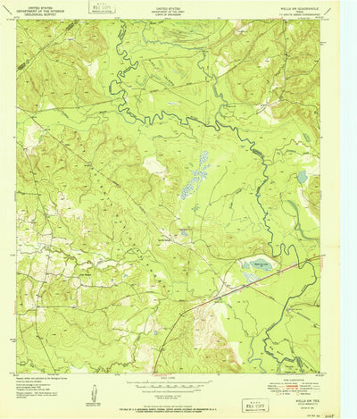 United States Geological Survey Wells SW, TX (1951, 24000-Scale) digital map