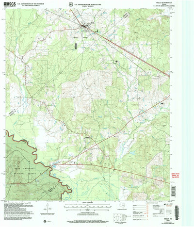 United States Geological Survey Wells, TX (2004, 24000-Scale) digital map
