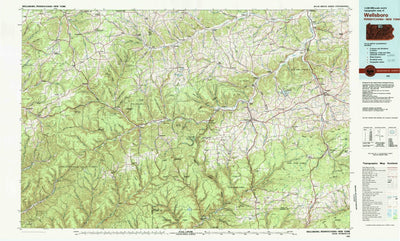 United States Geological Survey Wellsboro, PA-NY (1981, 100000-Scale) digital map