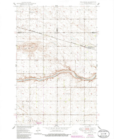 United States Geological Survey Wellsburg, ND (1986, 24000-Scale) digital map
