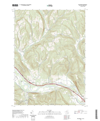 United States Geological Survey Wellsburg, NY (2023, 24000-Scale) digital map