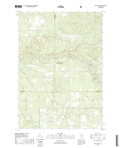 United States Geological Survey Wellston NE, MI (2019, 24000-Scale) digital map