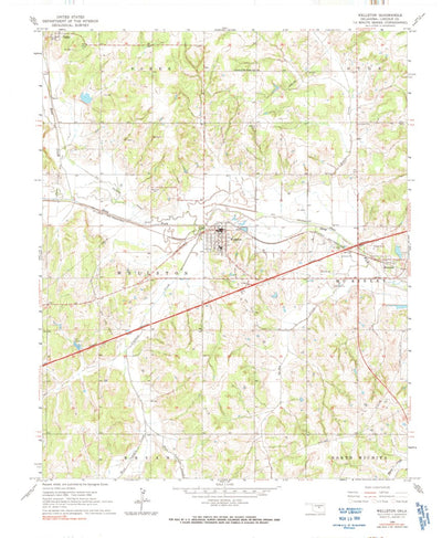 United States Geological Survey Wellston, OK (1966, 24000-Scale) digital map