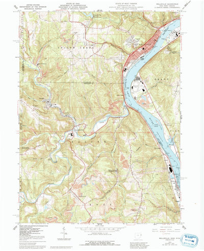 United States Geological Survey Wellsville, OH-WV (1960, 24000-Scale) digital map