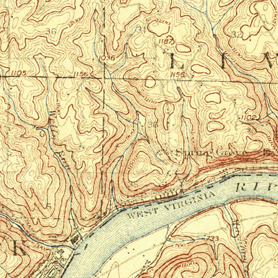United States Geological Survey Wellsville, OH-WV-PA (1904, 62500-Scale) digital map