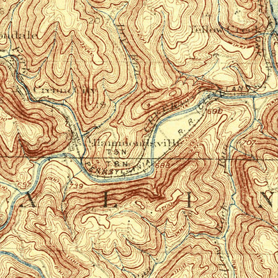 United States Geological Survey Wellsville, OH-WV-PA (1904, 62500-Scale) digital map
