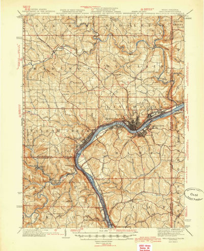 United States Geological Survey Wellsville, OH-WV-PA (1944, 62500-Scale) digital map