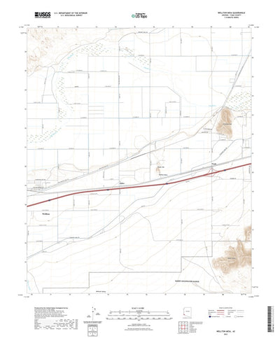United States Geological Survey Wellton Mesa, AZ (2021, 24000-Scale) digital map