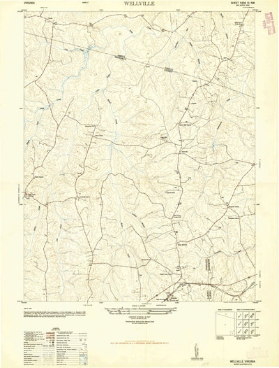 United States Geological Survey Wellville, VA (1950, 24000-Scale) digital map