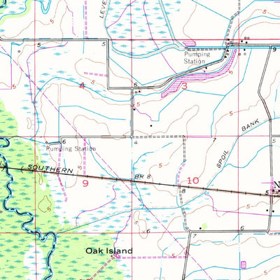 United States Geological Survey Welsh, LA (1955, 62500-Scale) digital map