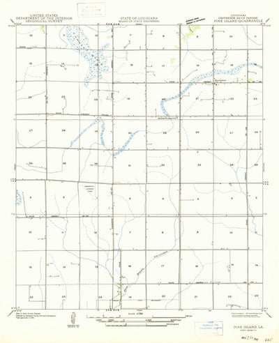United States Geological Survey Welsh North, LA (1947, 31680-Scale) digital map