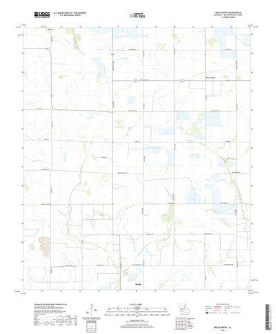 United States Geological Survey Welsh North, LA (2020, 24000-Scale) digital map
