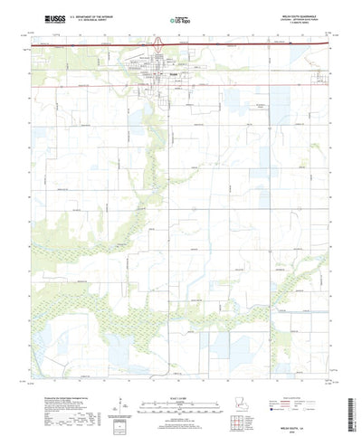 United States Geological Survey Welsh South, LA (2020, 24000-Scale) digital map
