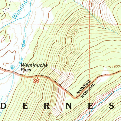 United States Geological Survey Weminuche Pass, CO (2001, 24000-Scale) digital map