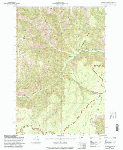 United States Geological Survey Wenaha Forks, OR-WA (1995, 24000-Scale) digital map