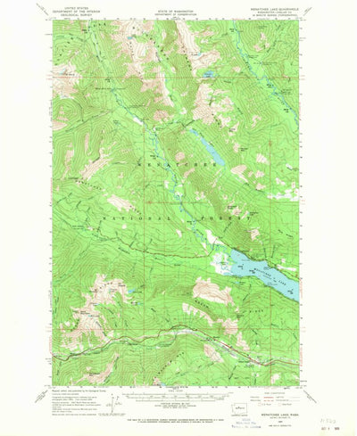 United States Geological Survey Wenatchee Lake, WA (1965, 62500-Scale) digital map