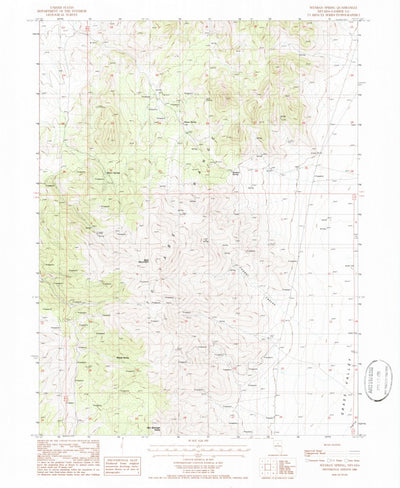 United States Geological Survey Wenban Spring, NV (1986, 24000-Scale) digital map