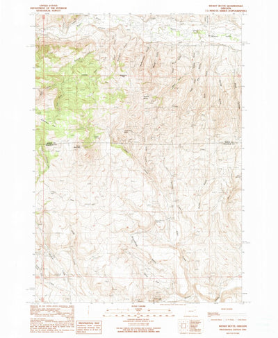 United States Geological Survey Wendt Butte, OR (1990, 24000-Scale) digital map