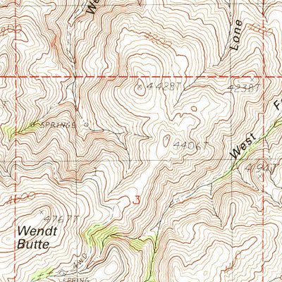 United States Geological Survey Wendt Butte, OR (1990, 24000-Scale) digital map