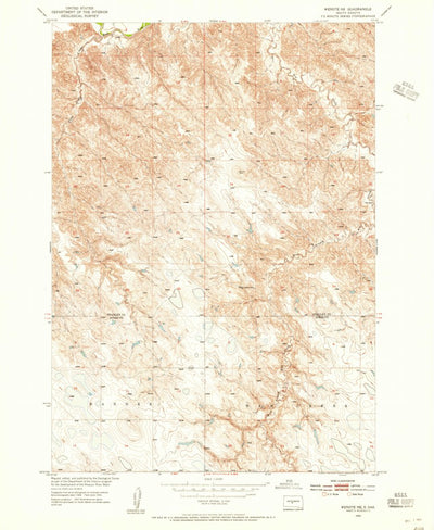 United States Geological Survey Wendte NE, SD (1953, 24000-Scale) digital map