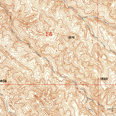 United States Geological Survey Wendte NE, SD (1953, 24000-Scale) digital map