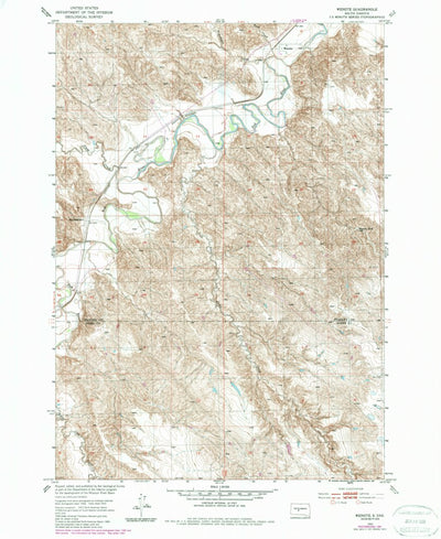 United States Geological Survey Wendte, SD (1953, 24000-Scale) digital map