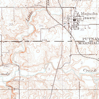 United States Geological Survey Wenona, IL (1934, 62500-Scale) digital map