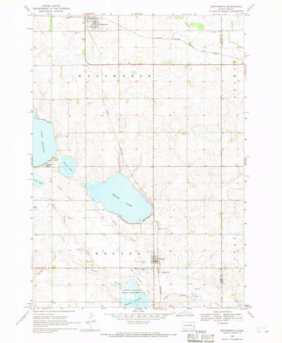 United States Geological Survey Wentworth, SD (1968, 24000-Scale) digital map