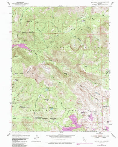 United States Geological Survey Wentworth Springs, CA (1953, 24000-Scale) digital map