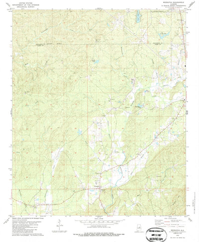 United States Geological Survey Weogufka, AL (1979, 24000-Scale) digital map