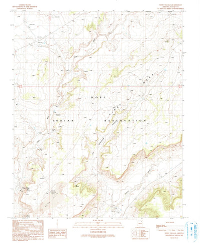United States Geological Survey Wepo Village, AZ (1990, 24000-Scale) digital map