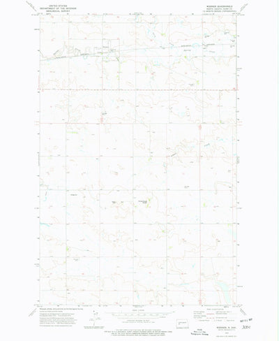 United States Geological Survey Werner, ND (1973, 24000-Scale) digital map