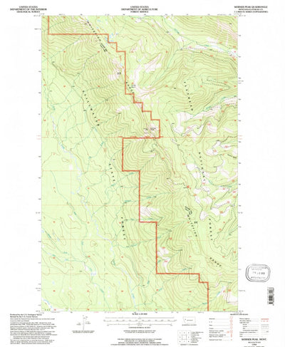 United States Geological Survey Werner Peak, MT (1994, 24000-Scale) digital map