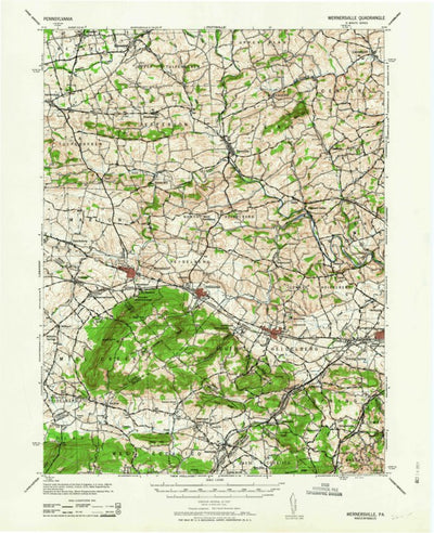 United States Geological Survey Wernersville, PA (1963, 62500-Scale) digital map