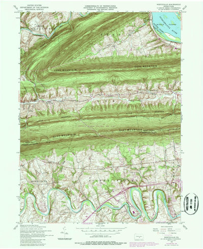 United States Geological Survey Wertzville, PA (1952, 24000-Scale) digital map