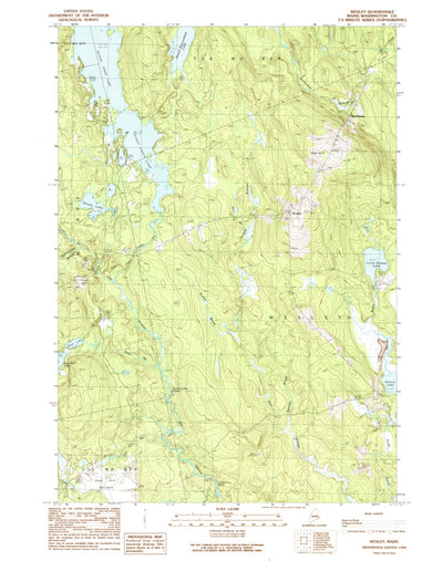 United States Geological Survey Wesley, ME (1990, 24000-Scale) digital map