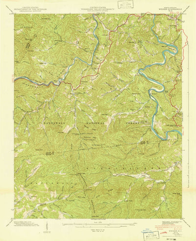 United States Geological Survey Wesser, NC (1940, 24000-Scale) digital map