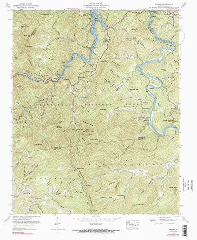 United States Geological Survey Wesser, NC (1961, 24000-Scale) digital map