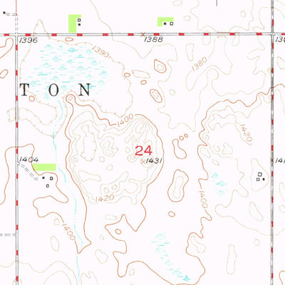 United States Geological Survey Wessington NE, SD (1950, 24000-Scale) digital map