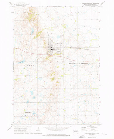 United States Geological Survey Wessington Springs, SD (1973, 24000-Scale) digital map