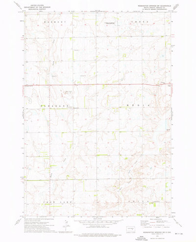 United States Geological Survey Wessington Springs SW, SD (1973, 24000-Scale) digital map