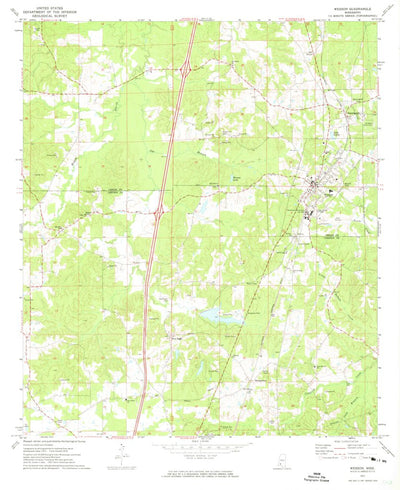 United States Geological Survey Wesson, MS (1972, 24000-Scale) digital map