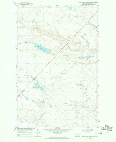 United States Geological Survey West Alkali Reservoir, MT (1965, 24000-Scale) digital map